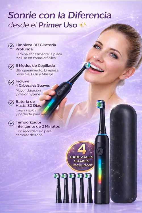 Cepillo Dental Eléctrico Avanzado con Tecnología de Limpieza Inteligente